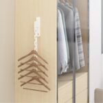 Wall Mounted Folding Clothes Drying Rack White Laundry Coat Rack Hanger Collapsible Clothing Rack Wall Mount Foldable Drying Rack - Image 4