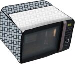 Stylista Microwave Oven Cover for Samsung 21 L Convection CE73JD-B/XTL Lattice Pattern Grey - Image 5