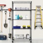 BestOffice 14"x30"x60" Commercial Storage Shelves Heavy Duty Shelving 5 Tier Layer Wire Shelving Unit with Wheels Metal Wire Shelf Standing Garage Shelves Storage Rack,Adjustable NSF Certified(Black) - Image 2