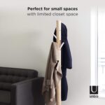 Umbra Flapper Coat Rack, Clothing Hanger, Umbrella Holder, and Hat Organizer, Great for Entryway, Black/Walnut - Image 6