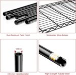 IZEUK 5 Tier Black Metal Storage Shelves, Heavy Duty Adjustable Wire Shelving Rack for Garage, Kitchen, Bathroom, Closet Organizer, 1250 lbs Capacity, 15.7" D x 33.5" W x 68.5" H - Image 5