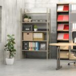RIGID 5-Tier Metal Storage Rack | Heavy Duty Steel Boltless Shelving Unit for Kitchen, Garage, Living Room, Bedroom | Display Storage Organizer Shelf (Beige, 201.5x110.5x38.5 CM) – Assembled - Image 2