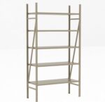 RIGID 5-Tier Metal Storage Rack | Heavy Duty Steel Boltless Shelving Unit for Kitchen, Garage, Living Room, Bedroom | Display Storage Organizer Shelf (Beige, 201.5x110.5x38.5 CM) – Assembled - Image 9