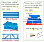 4 Steps Heavy Duty Garage Shelving Units Metal Warehouse 1 Bay Racking Storage Garage Shelving Iron Shelf Capacity 200kg Each Shelves White (100x60x200cm) - Image 5