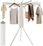 BOQORAD Tripod Clothes Drying Rack,Drying Rack Clothing Foldable,Standing Dry Racks,Laundry Drying Rack,Clothes Hanger Rack,Laundry Rack Folding,Collapsible,Retractable(16 Aluminium Poles)