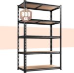 5-Tier Heavy Duty Metal Shelving Unit 183H x 90W x 30.5Dcm, 900KG Capacity, Adjustable Corner Shelf Rack for Storage, Boltless Assembly Pantry - Image 8