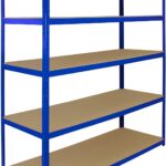 Monster Racking Garage Shelving Unit / 5 Tier 1600mm Wide x 600mm Deep/Steel & MDF Shelves
