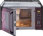 Glassiano Black Polka dot Printed Microwave Oven Cover for Samsung 32 Litre Convection Microwave Oven CE117PC-B2/XTL Black - Image 4