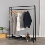 Clothing Garment Rack with Shelves, Metal Cloth Hanger Rack Stand Clothes Drying Rack for Hanging Clothes, Easy Assemble Clothing Rack for Bedroom or Boutiques(Gold) - Image 6