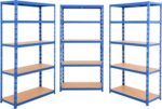 BiGDUG Heavy Duty Garage Shelving Unit 3 Bay - 179x90x45 cm - 200kg UDL Per Shelf (1000kg Per Bay) - 3x Blue Storage Shelves - 5 Tier Shed Shelving - Image 5