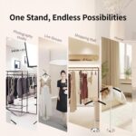 Shirt Display Stand Adjustable Height 20-36" Stainless Steel Base & Foam-Padded Hangers, Premium Clothing Display for Delicate Fabrics, T-Shirt Display Stand for Vendors, Retail Stores (Black, 2pcs) - Image 3