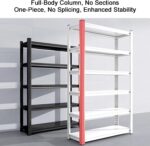 Heavy Duty Metal Storage Shelves 5-Tier Adjustable Rack Boltless Assembly for Garage Warehouse Basement & Pantry - Sturdy nization & Versatile Shelving Solution for Home & Business - Image 3