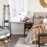 medla metal Freestanding Clothes Hanger Stand: Metal Coat Rack with 4 Tier Wooden Shelves and 8 Hanging Hooks Industrial Cloth Shelf Organizer Hall Stand for Entryway Office Bedroom Corner - Image 3