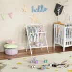 BAMBOOHOMIE Baby Clothing Rack for Baby Shower Pets Dolls, Baby Clothes Rack with Storage Shelf & Double Rods, Toddler Clothes Rack, Mini Closet Baby Shower Rack (White) - Image 5