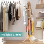 Coat Rack Freestanding, Bamboo Cactus Coat Tree, Adjustable Height Wooden Coat Stand with 6 Hooks, kids coat rack, Used In The Bedroom Living Room, Office To Hang Clothes, Hats, Bags - Image 3