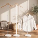 OLV 2 Pack Mannequin Torso, Adjustable Shirt Display Stand 30 to 41 Inches Height, Stable Dress Form Clothing Display Stand for Vendor, Portable Garment Rack for Cap and Gown, Solid Wood
