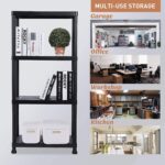 Taylor & Brown 5 Tier Heavy Duty Black Plastic Garage Storage Shelving 60cm Wide Shelves Shed Shelf Unit Home Office Pantry Workshop Racking (60 x 30 x 172cm) - Image 7