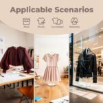 Reusable Shirt Display Stand-Mannequin Torso Tshirt Display Stand for Retail/Vendors,18-33" Adjustable Dress Form Mannequin Stand Clothes Rack,Portable Holder Jacket Coat Hanger,All Metal/White/2 Pack - Image 5