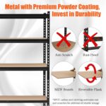Heavy Duty Garage Shelving Units,5-Tier Adjustable Storage Shelves,48 x 18 x 72in,Loads 3000 LBSS,Adjustable Garage Storage Shelving, Metal Storage Utility Racks Shelf Unit (48x18x72 Inch) - Image 4