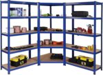 Garage Shelving Heavy Duty Storage Shelves 5 Tier Metal Storage Shelving Unit Adjustable Garage Storage Shelves for Craft Warehouse Pantry Basement Closet Pantry Shelf 71"H x 35.4"W x 17.7"D (Blue) - Image 9