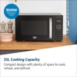 Beko Combination Microwave MCF25310B | Black | Large 25L Capacity | 900W Microwave Power | 1950W Convection Oven | 1950W Grill - Image 5