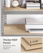 SONGMICS 5-Tier Storage Shelves, Garage Storage, Boltless Assembly, Adjustable Shelving Unit, 11.8 x 29.5 x 59.1 Inches, Load 1929 lb, for Shed Warehouse Basement Kitchen, Silver UGLR300E01 - Image 8