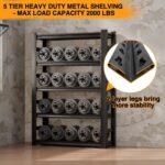 5 Tier Garage Shelving, Storage Shelves Heavy Duty Shelving, Adjustable Metal Shelf Rack and Shelf Units, Garage Shelving Heavy Duty Warehouse Industrial Shelving, 35.4" W X 15.8" D X 72" H - Image 6