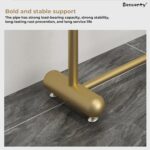 Beauenty Golden Garment Racks, Strong Clothes Hanger Stand Cloth Rack For Hanging Clothes Rail Hanger Rack Hanger Stand Home Entryway Boutique (Long-120CM) - Image 3