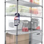 48 x 24 x 76, 4000 LBS, Commercial Metal Shelves for Storage with Wheels for Garage Shelving, 5 Tier Wire Shelving Rack for Kitchen Storage, Heavy Duty Shelving for Home Storage, Chrome, Crescent