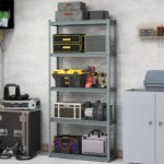 Goplus 5-Tier Metal Shelving Unit, Heavy Duty Wire Storage Rack with Anti-Slip Foot Pads, Height Adjustable Shelves for Warehouse, Kitchen, Living Room, Garage, 12" D x 35.5" W x 72" H - Image 9