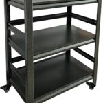 Heavy Duty Garage Shelves Adjustable Metal Storage Racks Boltless Design for Warehouse Workshop Office & Kitchen 3-Tier Black Shelving Unit (60x40x80cm)