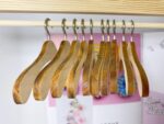 Doll Clothes Hanger Dolls Garment Rack with 10 Pcs Wooden Clothes Hanger Small Wooden Clothing Rack for Girl Doll Clothe Mini Hangers for Dollhouse - Image 6