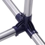 SONGMICS Adjustable Garment Rack Clothes Hanging Rail Stand with Middle Rail - Stainless Steel Clad Pipe LLR41L - Image 7