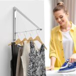 Wall Mounted Drying Rack Clothes Hanger Folding Wall Coat Racks Aluminum Home Storage Organiser Space Savers - Image 3