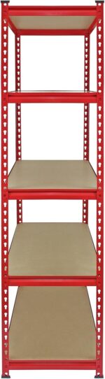 Monster Racking Pack of 4 Garage Shelving Unit - 5 Tier Heavy Duty Rack for Storage Steel Utility Shelves | Metal & MDF Boltless Assembly System | 183cm x 90cm x 45cm | Capacity 7200KG - Image 6