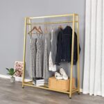 Clothing Garment Rack Metal Cloth Hanger Rack Stand Clothes Drying Rack for Hanging Clothes, Clothing Racks for Boutiques(Black)
