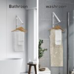 Wall Mounted Drying Rack Clothes Hanger Folding Wall Coat Racks Aluminum Home Storage Organiser Space Savers - Image 8