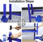 Garage Shelving Heavy Duty Storage Shelves 5 Tier Metal Storage Shelving Unit Adjustable Garage Storage Shelves for Craft Warehouse Pantry Basement Closet Pantry Shelf 71"H x 35.4"W x 17.7"D (Blue) - Image 5