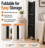 Toshionics 5 Tier Foldable Storage Shelves with Wheels [Heavy Duty] Metal Shelving unit - Kitchen Cabinet Self Storage Multipurpose Rack Book shleves Garage Easy Assembly 160x38x71 cm - White - Image 6