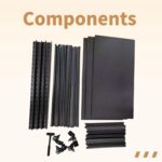 Heavy Duty Garage Shelves Adjustable Metal Storage Racks Boltless Design for Warehouse Workshop Office & Kitchen 3-Tier Black Shelving Unit (60x40x80cm) - Image 8