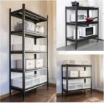 Heavy-Duty 3/5-Tier Metal Shelving Unit Boltless Design & Adjustable Shelves Industrial Storage Rack for Kitchen Pantry Office (Size: 80x40x80cm) - Image 4