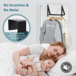 Over The Door Clothes Hanger, Foldable Over The Door Hanger, Over The Door Drying Rack for Coat, Space Saving Small Clothes Rack Door Hangers for Clothing, Black - Image 5
