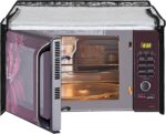 Glassiano Geometric Grey Printed Microwave Oven Cover for Samsung 28 Litre Convection Microwave Oven MC28H5025VB/TL, Black - Image 7