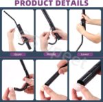 Swpeet 1 Pack 68'' Coat Rack, Freestanding Hat Rack, Clothing Rack, Metal Coat Tree Stand Kit Contains 11 Hook 2 Tube 22 Pipe Sleeve 22 Screw 22 Gasket 1 Pipe Plug 1 Hex Wrench for Jacket, Bag, Black - Image 3