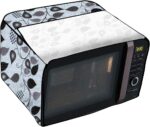 Stylista Microwave Oven Cover for Samsung 28 L Convection MC28H5025VK Petals Pattern Grey - Image 5