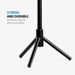 ZOBER High-Grade Wooden Tree Coat Rack Stand, 6 Hooks - Super Easy Assembly NO Tools Required 3 Adjustable Sizes Free Standing Hallway Hanger Hat for Handbag, Clothes & Accessories Black ZO-005 - Image 5