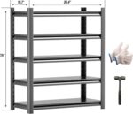 Garage Shelving Unit Rustproof 72"H3000bls Heavy Duty Storage Shelves Easy Assembly 5 Tier Adjustable Metal Steel Utility Shelf Rack Garage Storage Organize for Tools Garage,Basement,Warehouse - Image 3