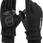 PINKE Winter Ski Gloves Men Cycling Bike Thermal Polar Fleece Gloves Cold Wind Waterproof Touchscreen Gloves Wrist Thermal Mittens for Running Skiing