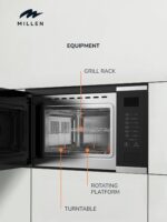 MILLEN Microwave Oven, 25L, 3Y Warranty, Black and Stainless Steel Finish, Touch Control, 900W Microwave Power, 1200W Grill Power, 8 Automatic Programs, MBW 255 IX - Image 6