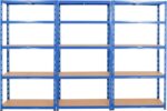 BiGDUG Heavy Duty Garage Shelving Unit 3 Bay - 179x90x45 cm - 200kg UDL Per Shelf (1000kg Per Bay) - 3x Blue Storage Shelves - 5 Tier Shed Shelving - Image 4